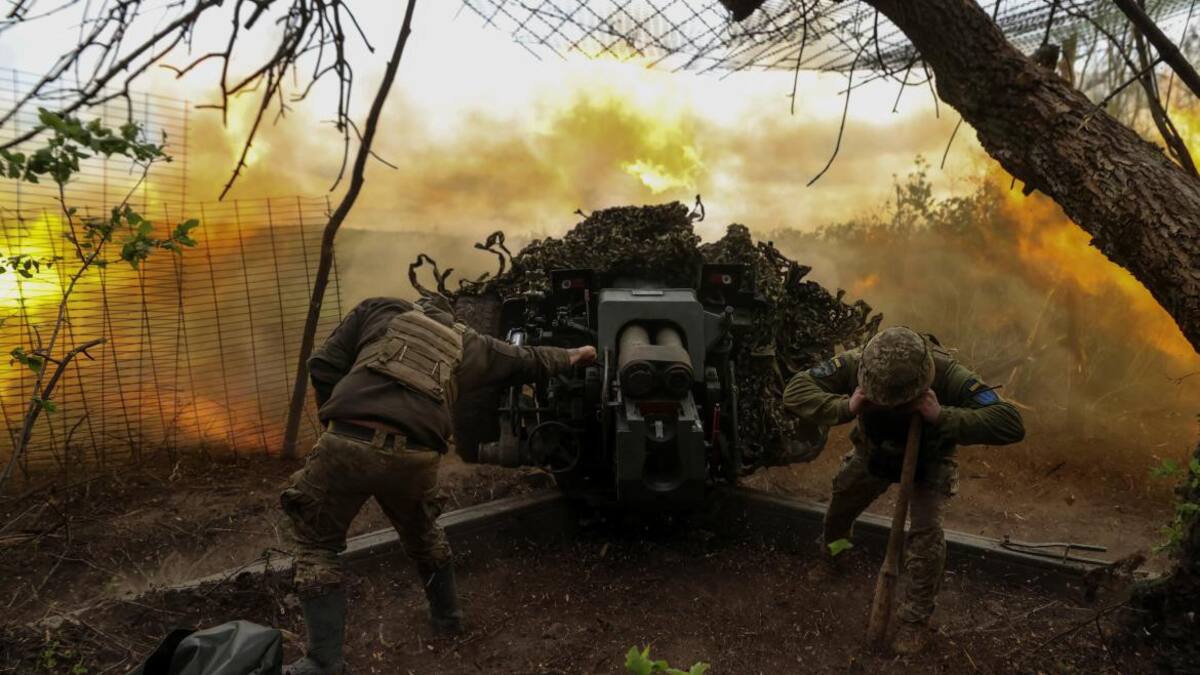 Batalla en Bajmut, en el este de Ucrania. Foto: REUTERS.