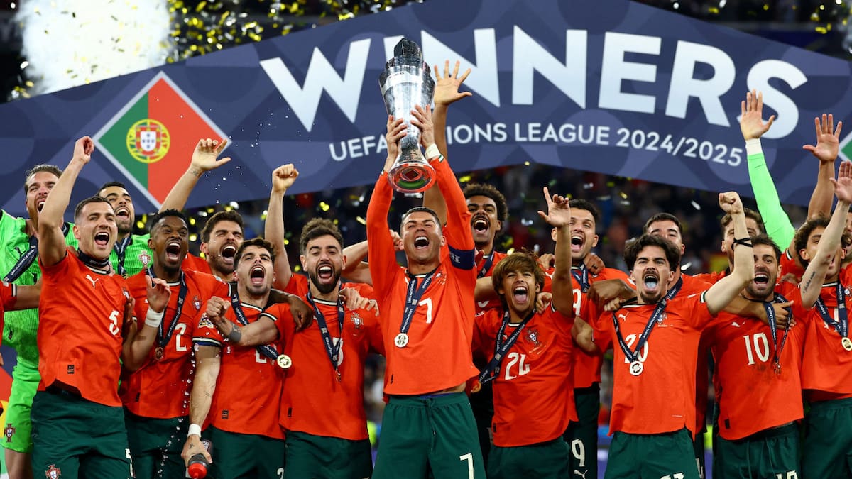 Portugal campeón de la Nations League. Foto: Reuters/Kai Pfaffenbach