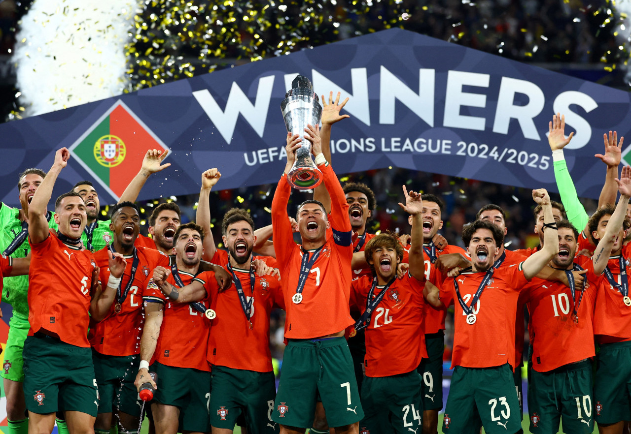 Portugal campeón de la Nations League. Foto: Reuters/Kai Pfaffenbach