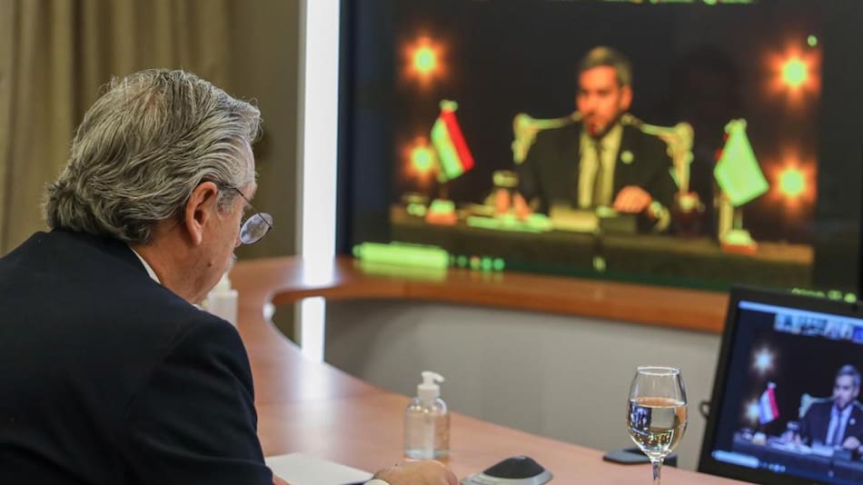 Alberto Fernández en la Cumbre del Mercosur virtual, 2 de julio de 2020, Presidencia de la Nación