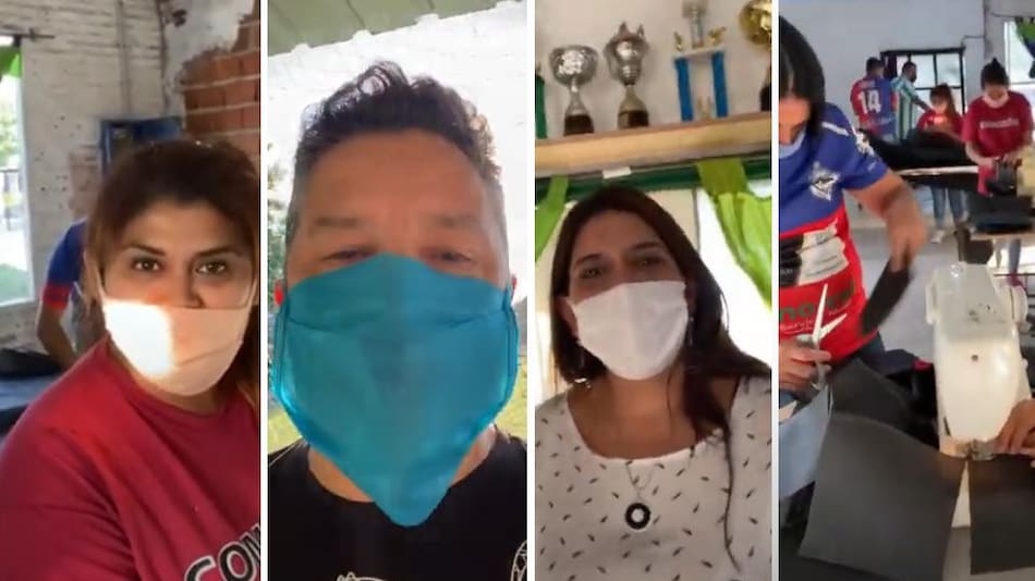 Gustavo Menéndez, Coronavirus, Argentina, barbijos solidarios en municipio de Merlo
