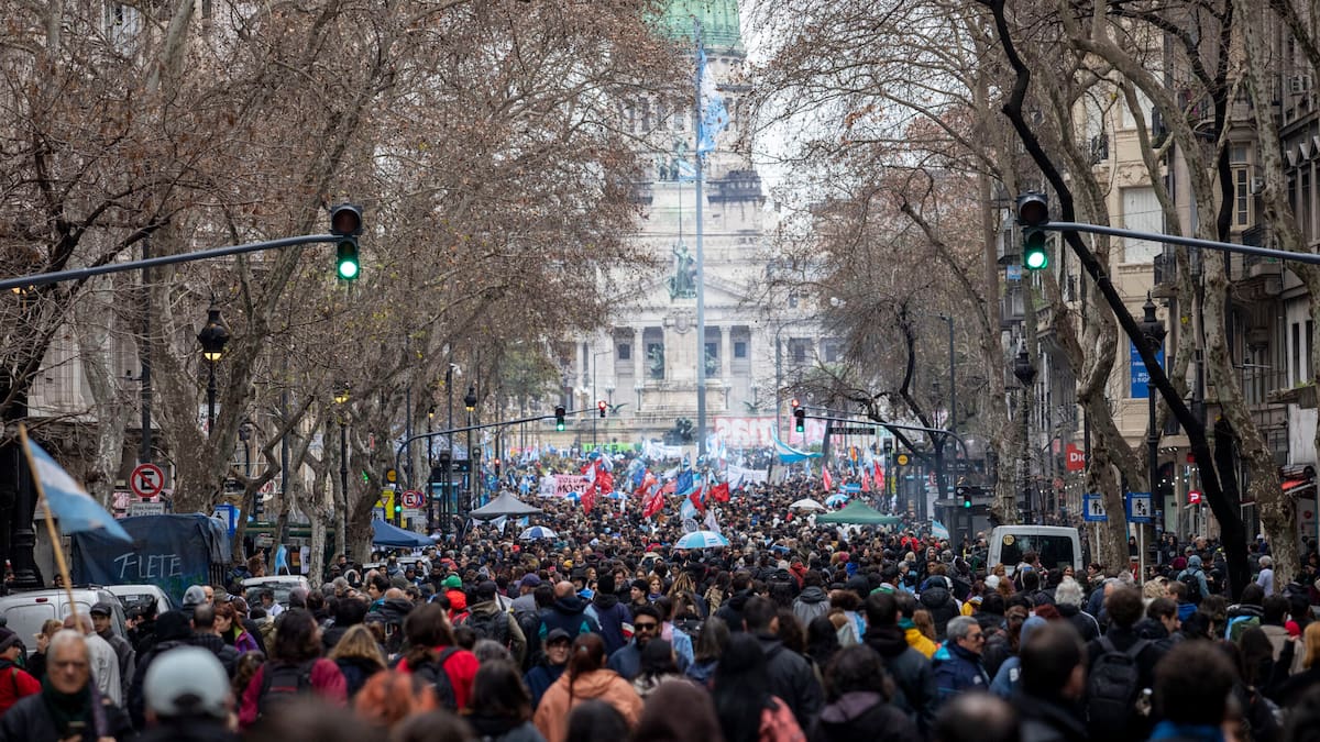 Marcha en contra de la Ley de Propiedad Privada.