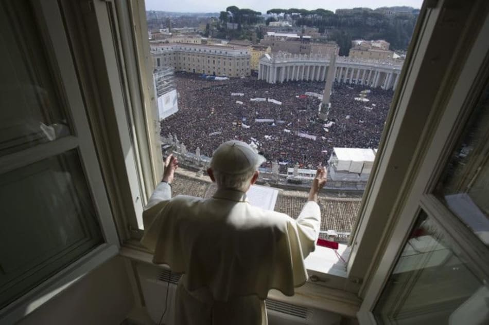 Papa Benedicto XVI la última vez que se dirigió al público_Reuters