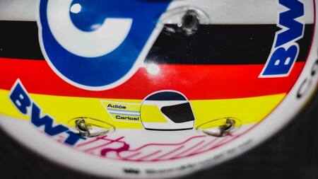 Sebastian Vettel con casco homenaje a Reutemann