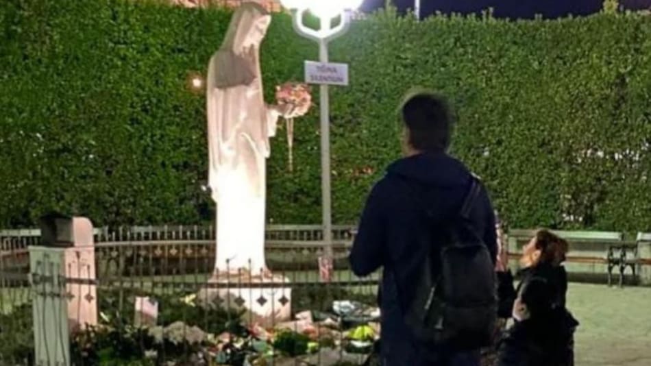 Zlatko Dalic tras su peregrinación hasta el santuario de Medjugorje. Foto: @daliczlatko.