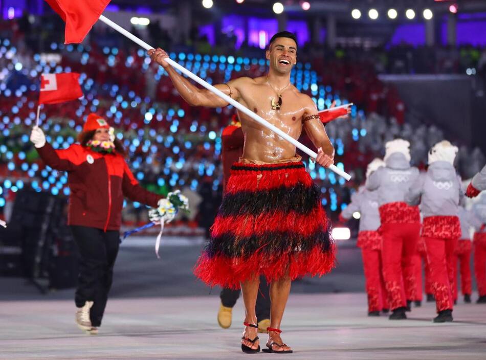Pita Taufatofua, abanderado de Tonga en Juegos Olímpicos de Invierno (Reuters)