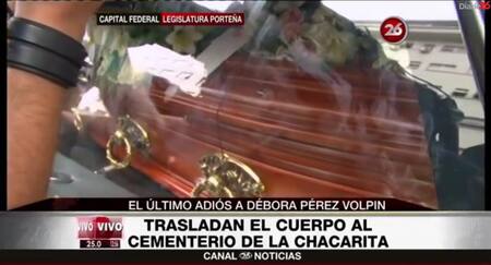 Traslado de restos de Débora Pérez Volpin