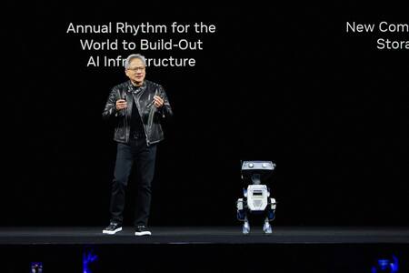 Jensen Huang, CEO de Nvidia, junto a Blue. Foto: Reuters (Brittany Hosea-Small)