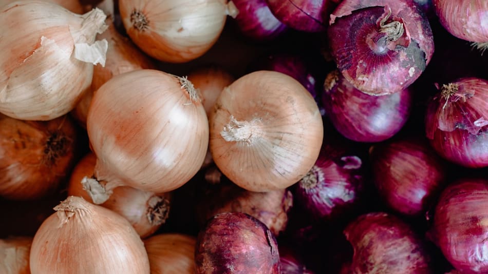 Las cebollas tienen aceites esenciales y flavonoides. Foto: Unsplash.