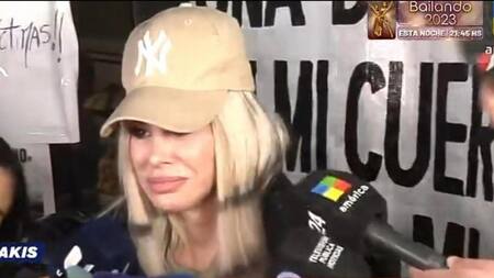 Stefy Xipolitakis en la marcha contra Aníbal Lotocki. Foto: captura América