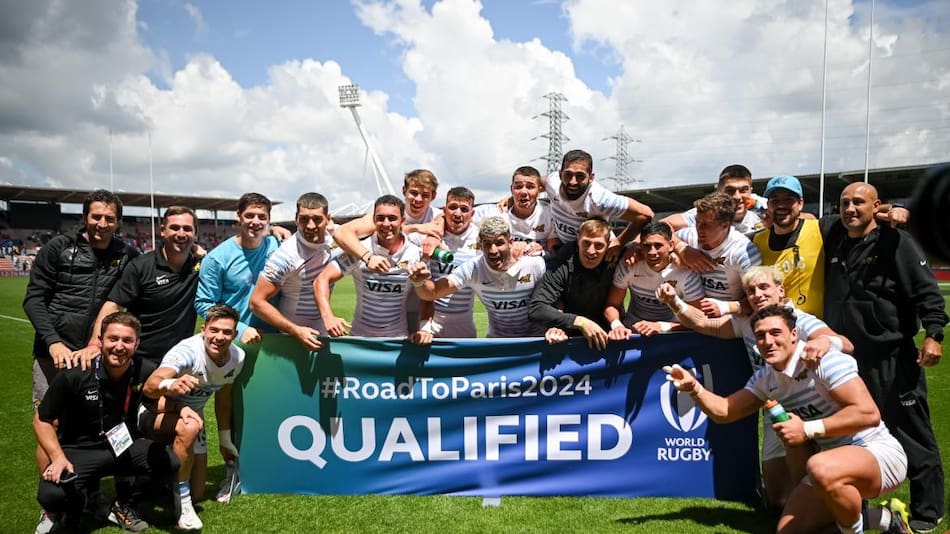 Los Pumas 7s clasificaron para París 2024. Foto: Twitter @lospumas7arg.