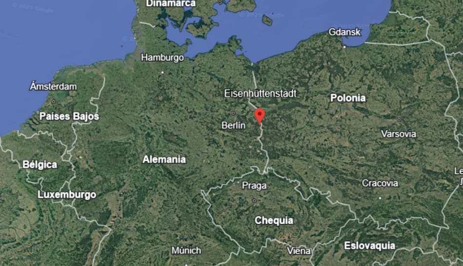 Mapa de Alemania. Foto: Google Earth.