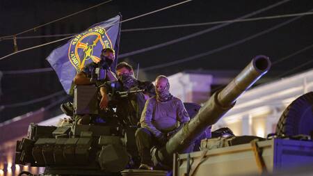 Guerra entre Rusia y Ucrania, tanque del Grupo Wagner. Foto: Reuters.