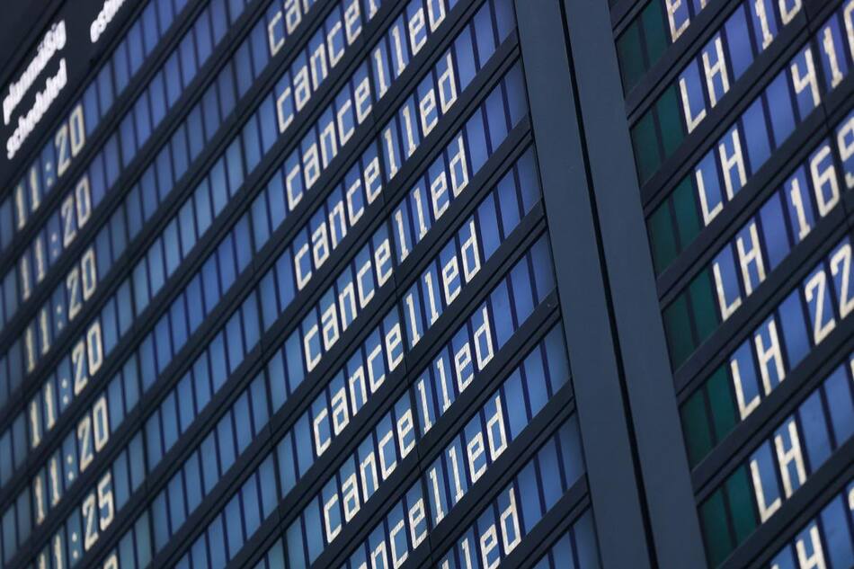 Vuelos cancelados en Alemania. Foto: Reuters.