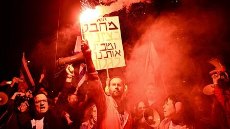 Protestas en Israel contra Netanyahu. Foto: Reuters.