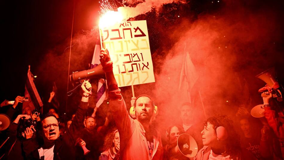 Protestas en Israel contra Netanyahu. Foto: Reuters.