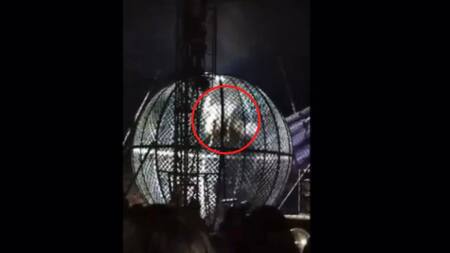 Una espectadora grabó el momento. Foto: NA.