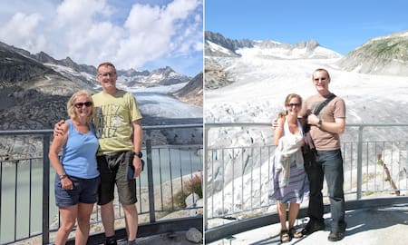 Derretimiento de los glaciares de los Alpes suizos. Foto: X/@ianbremmer