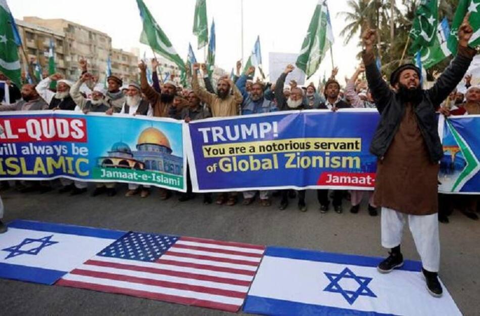 Protesta palestina contra Trump - Reuters