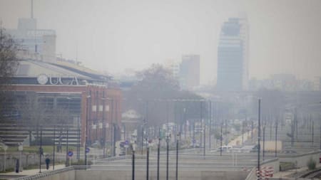Presencia de humo por incendios del Delta. Foto: NA.
