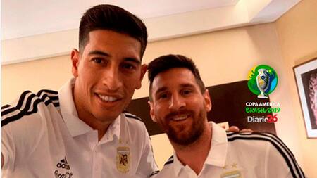 Lionel Messi y Esteban Andrada