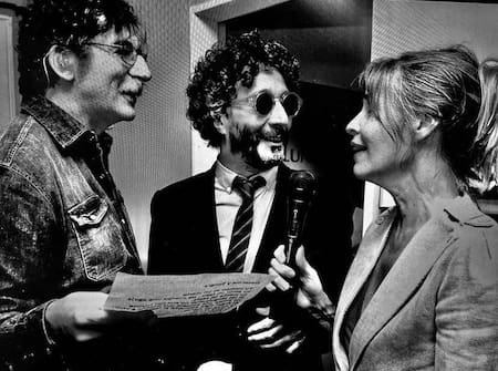 Charly García, Fito Páez y Fabiana Cantilo. Foto Twitter @la_parabellum.