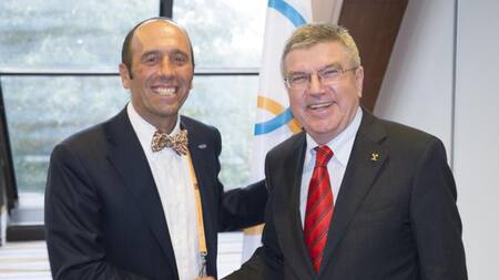 Fernando Aguerre y Thomas Bach, presidente del COI