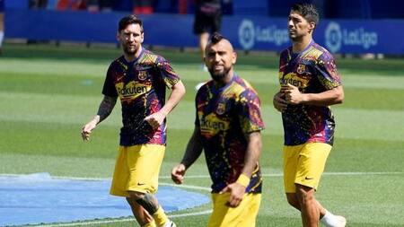 Lionel Messi, Luis Suárez y Vidal