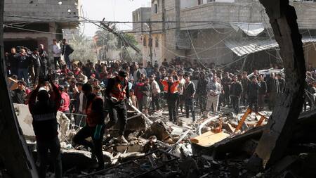 Ataques israelí en Rafah, Gaza. Foto: Reuters.