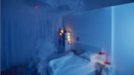 Habitación con humo. Foto: Shutterstock