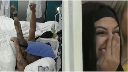 Rosina no le sacaba la vista de encima a Furia y Mauro. Fotos: captura Telefe.