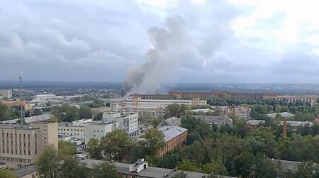 Explosión en Moscú. Foto: captura de video Ruptly.