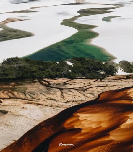 Parque Nacional Lençóis Maranhenses, en Brasil. Foto: Instagram / lencoismaranhenses.
