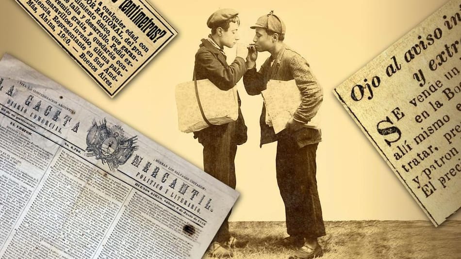 Avisos en diarios antiguos argentinos