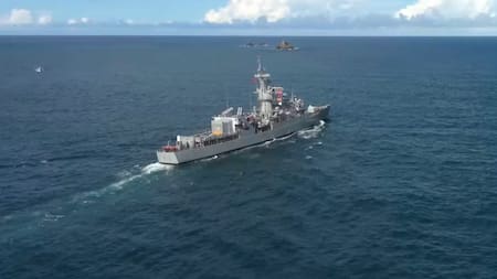 Los ejercicios militares Han Kuang. Foto: EFE.