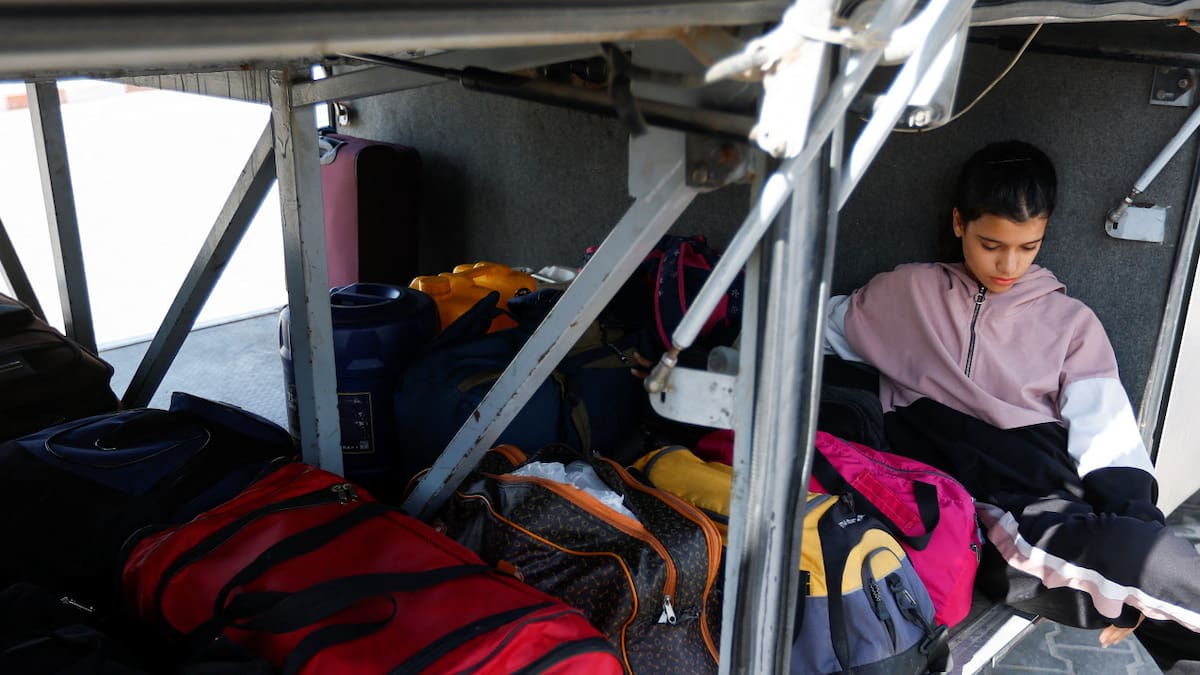 Evacuados de Gaza. Foto: Reuters.