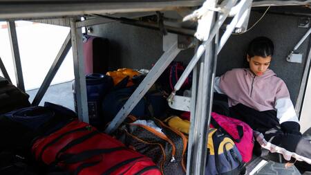 Evacuados de Gaza. Foto: Reuters.