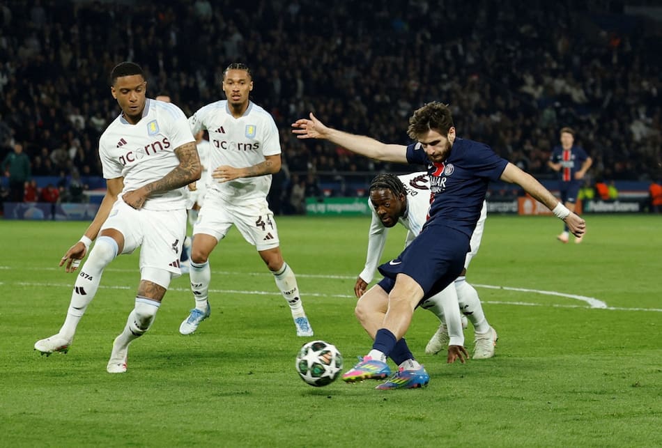 PSG vs. Aston Villa; Champions League 2024/25. Foto: Reuters (Jason Cairnduff)