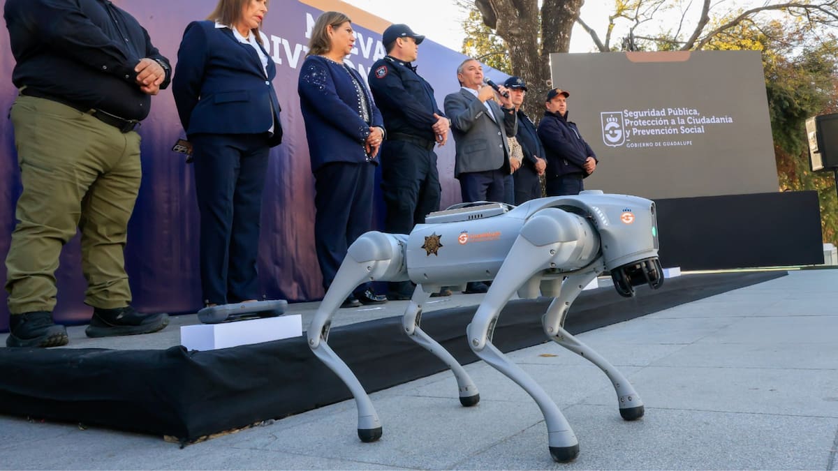 Perro robot en el Mundial 2026.