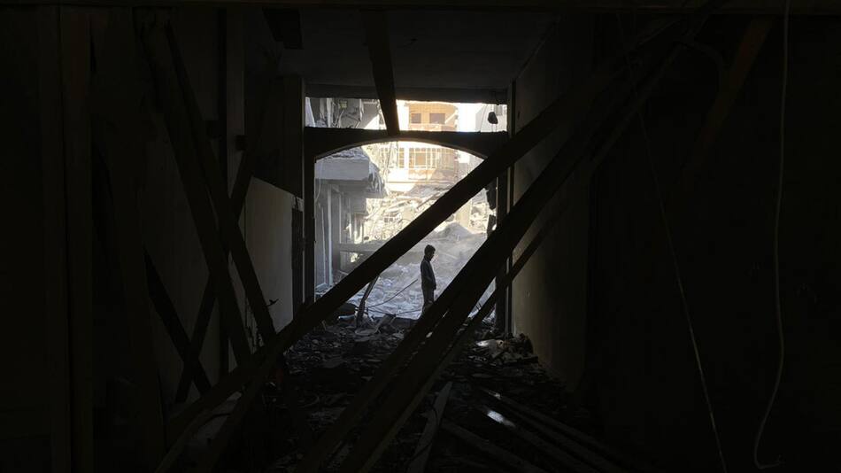 Destrozos en Gaza. Foto: EFE.