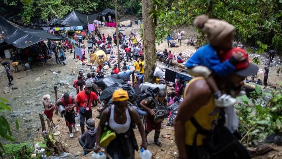 Inmigrantes en Panamá. Foto: EFE.