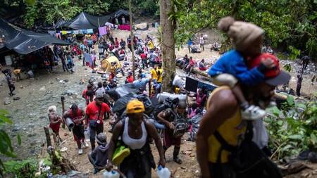 Inmigrantes en Panamá. Foto: EFE.