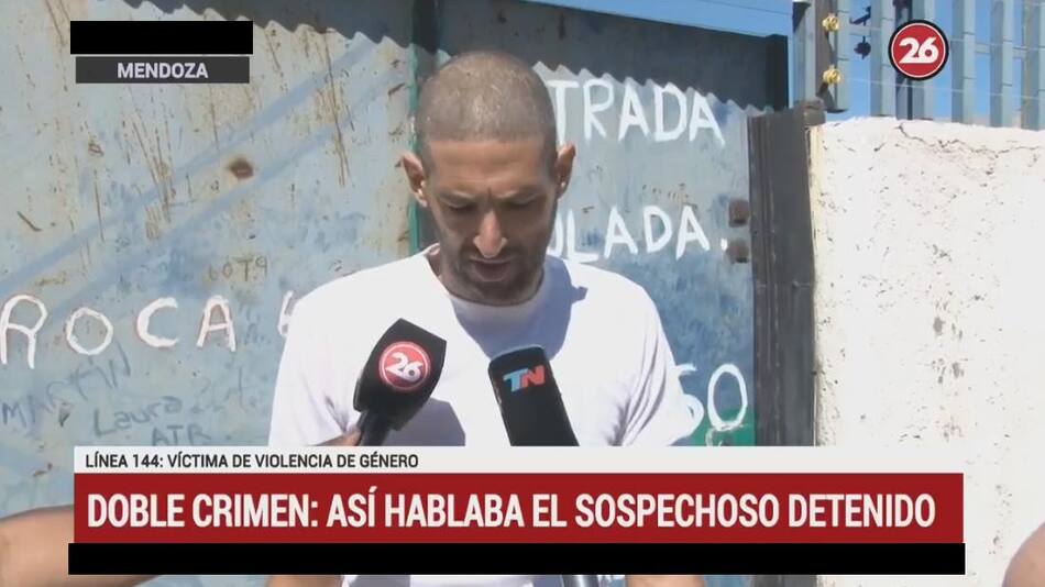 Crimen en Mendoza - Detenido nota con Canal 26