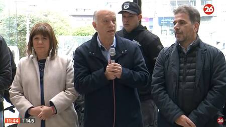 Patricia Bullrich y Néstor Grindetti. Foto: Canal 26.