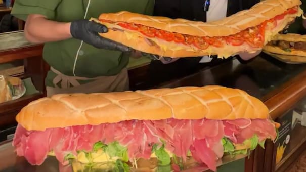 Más de 3 kilos y 60 centímetros de largo: cómo son y cuánto cuestan los sándwiches más virales de Buenos Aires