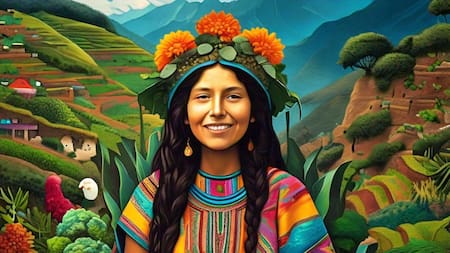 Madre Tierra o Pachamama. Imagen: Meta AI