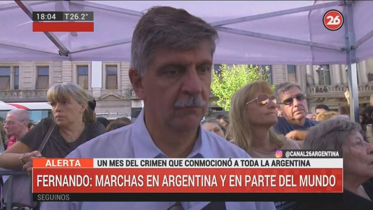 Marcha en el Congreso por la muerte de Fernando Báez Sosa, Canal 26