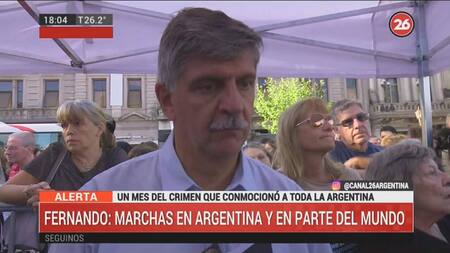 Marcha en el Congreso por la muerte de Fernando Báez Sosa, Canal 26