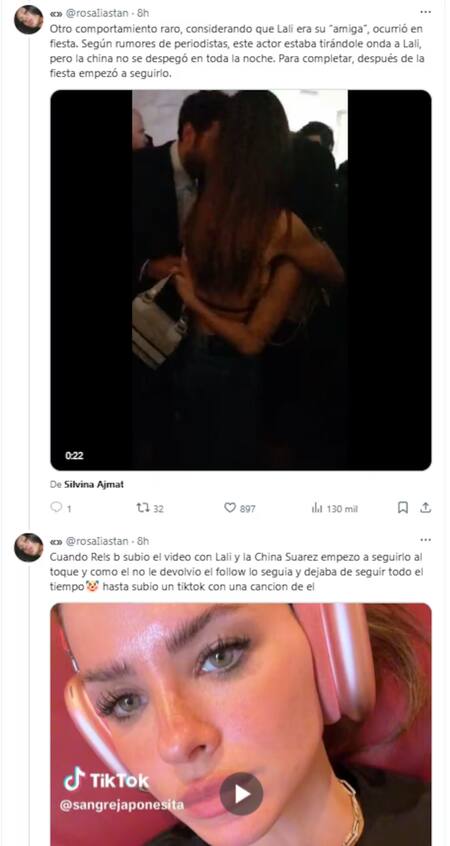 Lali Espósito y la China Suárez 7. Foto: X.