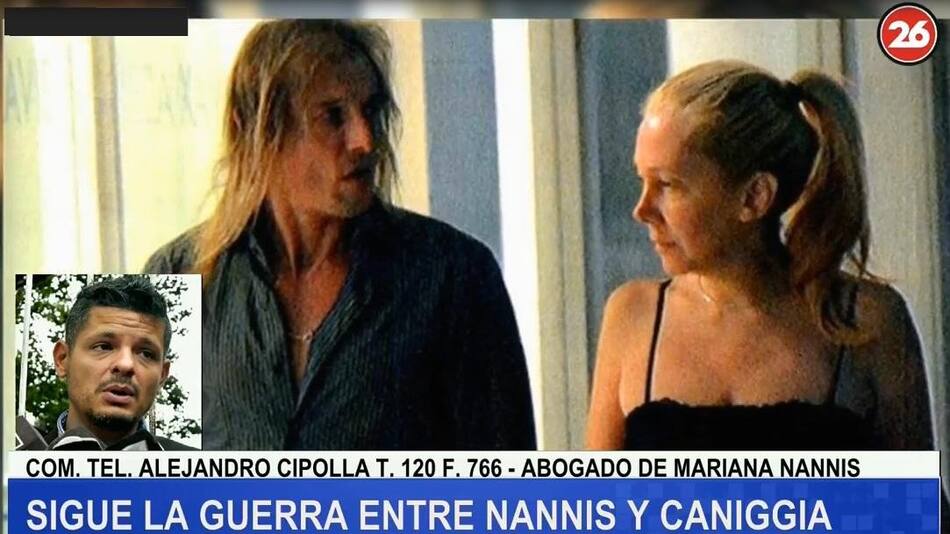 Alejandro Cipolla, abogado, por conflicto entre Mariana Nannis y Claudio Caniggia, CANAL 26